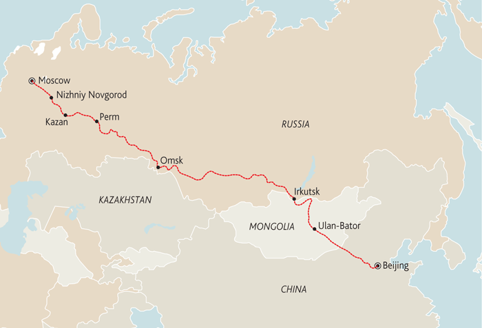 مسیر راه آهن پکن- مسکو